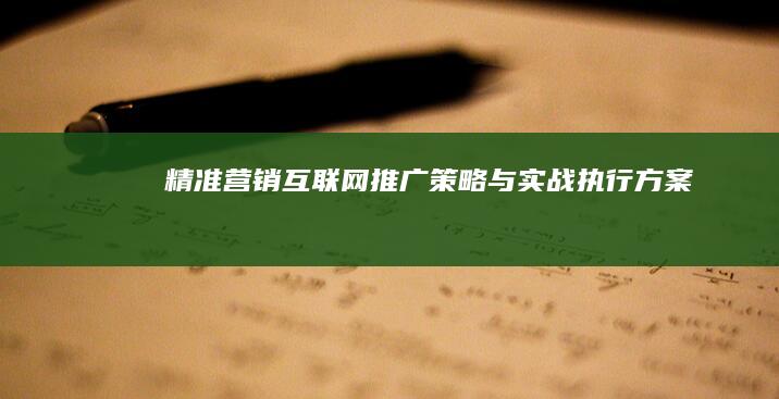 精准营销：互联网推广策略与实战执行方案